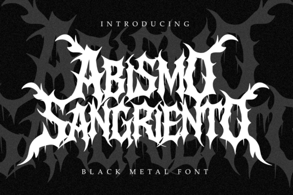 Abismo Sangriento Typeface for Bold Maker Designs