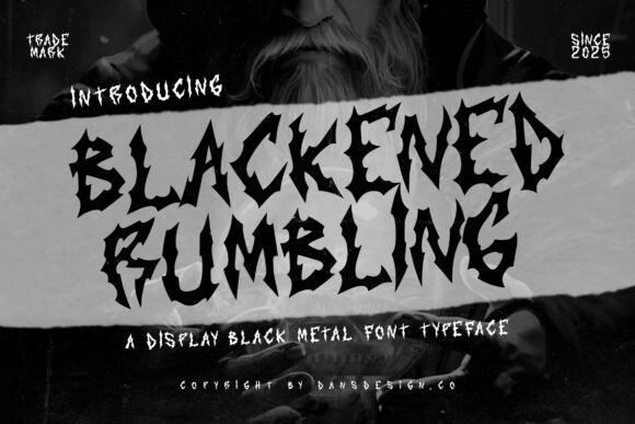 Blackened Rumbling Typeface for Bold Branding