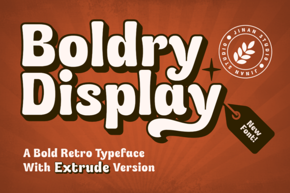 Boldry Display Typeface for Retro Branding