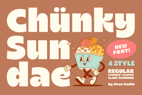 Chunky Sundae Typeface for Bold Web Design