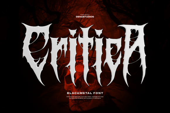 Critica: A Menacing Blackletter Font for Dark Editorial Design