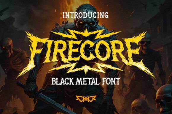 Firecore Font: Savage Blackletter for Bold Designs
