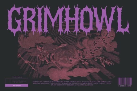 Grimhowl Gothic Font for Dark Crafts