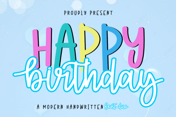 Happy Birthday Duo Font Review for Brand Designers