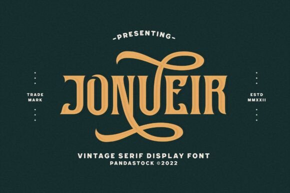 Jonueir: A Vintage Serif Typeface for Branding