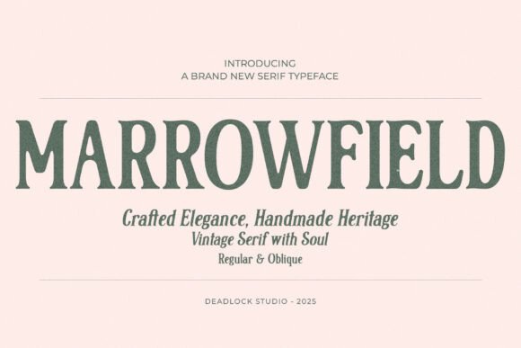 Marrowfield: A Vintage Serif Typeface for Editorial Design