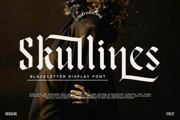 Skullines: A Refined Blackletter Typeface for Modern Editorial Design