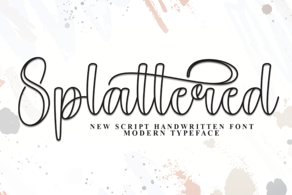Splattered Font: Playful Script for Crafters