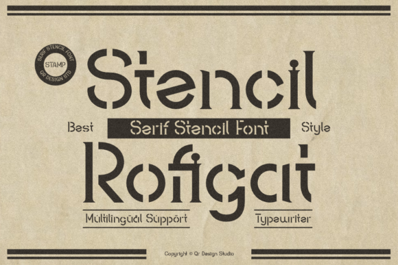 Stencil Rofigat: A Serif Font for Bold Branding