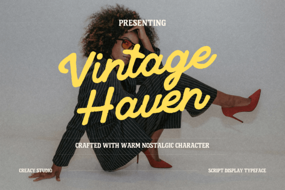 Vintage Haven Script Font for Branding
